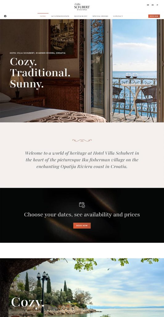 hotel villa schubert-dizajn web stranice